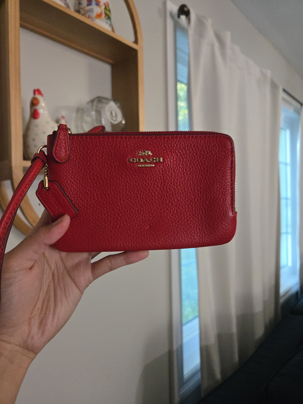 Coach Red Double Pocket Wrislet